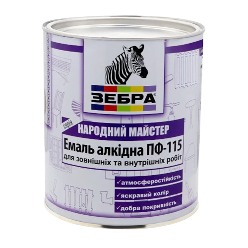 Эмаль ПФ-115 "Народный мастер" №590 Черная рябина (2,8 кг)