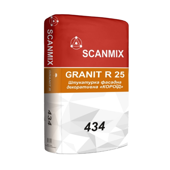 Штукатурка фасадна "Короїд" Scanmix Granit 434 R 25 (25кг)