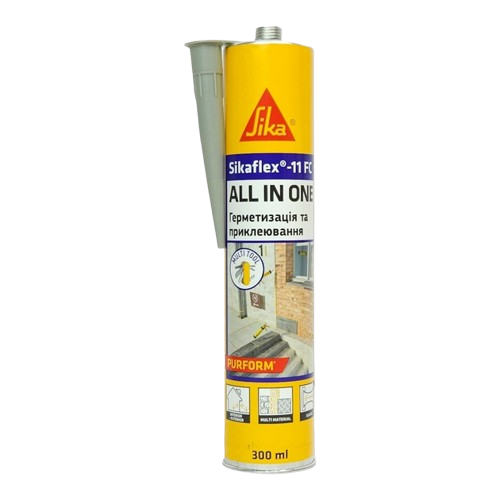 Клей-герметик поліуретановий універсальний Sika Sikaflex-11FC Plus сірий (300 мл)