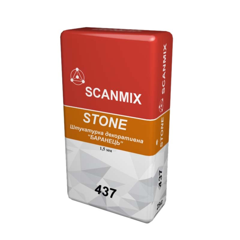Штукатурка декоративная Scanmix Stone 437 "Барашек" (25 кг)