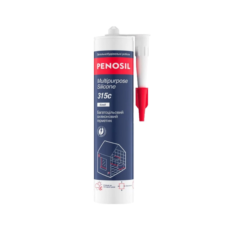 Герметик силіконовий білий Penosil Multipurpose Silicone (310мл)
