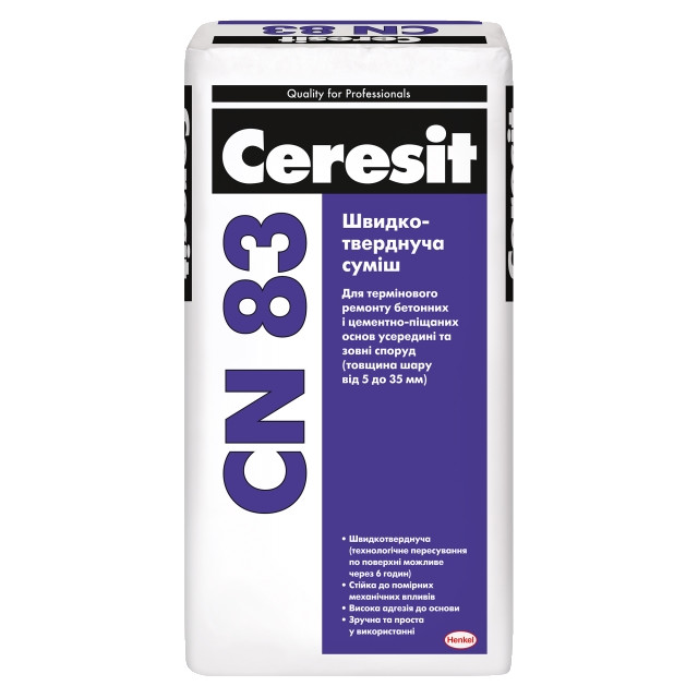 Швидкотвердіюча суміш Ceresit CN 83 (25 кг)