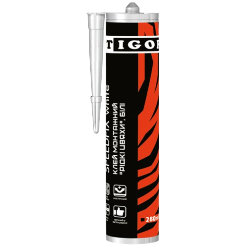 Клей "Жидкие гвозди" быстрой фиксации TIGOR Fast Fix белый (280 мл)