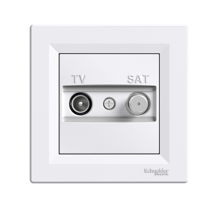 Розетка TV-SAT конечная белая Asfora