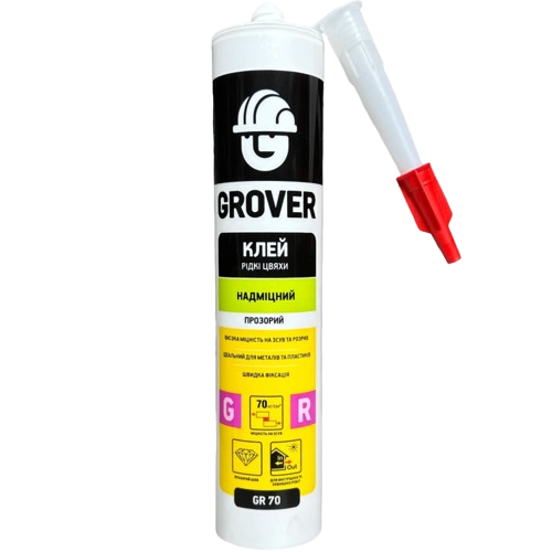 Клей "Рідкі цвяхи" GROVER GR70 прозорий (300 мл)