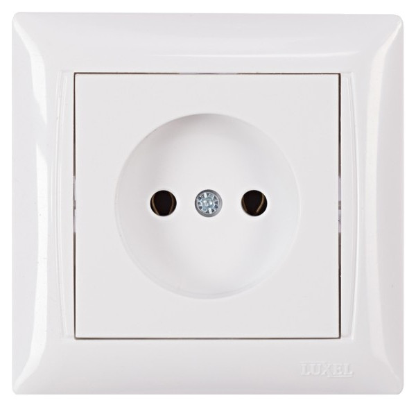 Розетка белая Luxel 3001