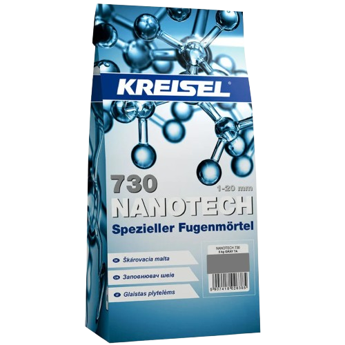 Затирка для швів плитки Kreisel Fuga Nanotech 730 сталевий 6А (2 кг)
