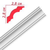 Плінтус стельовий Premium decor (PA30) 2,00 м (30x30)