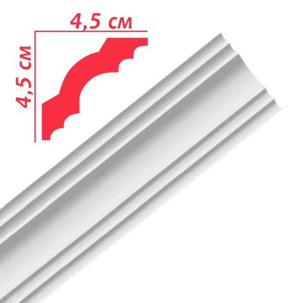 Плінтус стельовий Premium decor (PA50) 2,00 м (45x45)