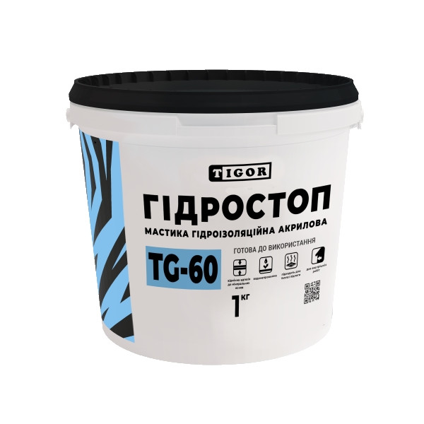 Мастика гидроизоляционная "Гидростоп" TIGOR ТG-60 (1кг)