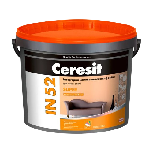 Фарба інтер'єрна Ceresit IN-52 (10 кг)