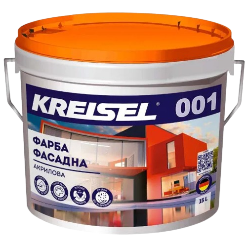 Краска фасадная акриловая Kreisel 001 A (15 л)