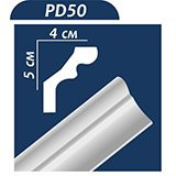Плинтус потолочный Premium decor (PD50) 2,00 м (50x40)