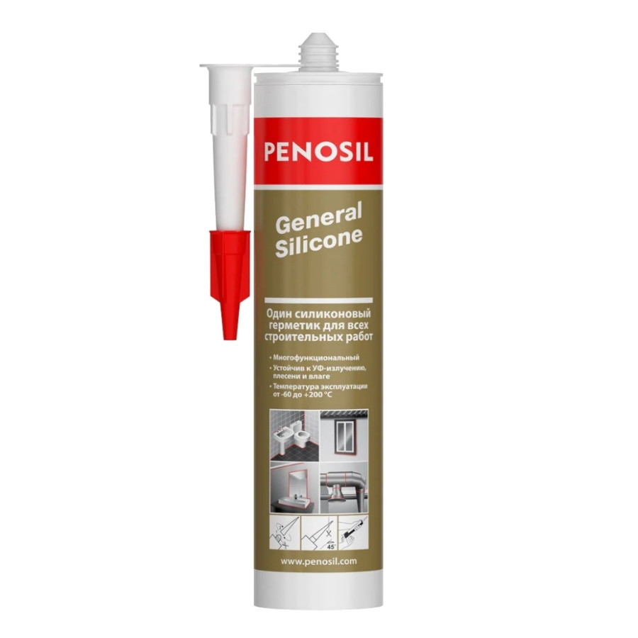 Герметик нейтральный прозрачный Penosil General Silicone Transparent (310 мл)