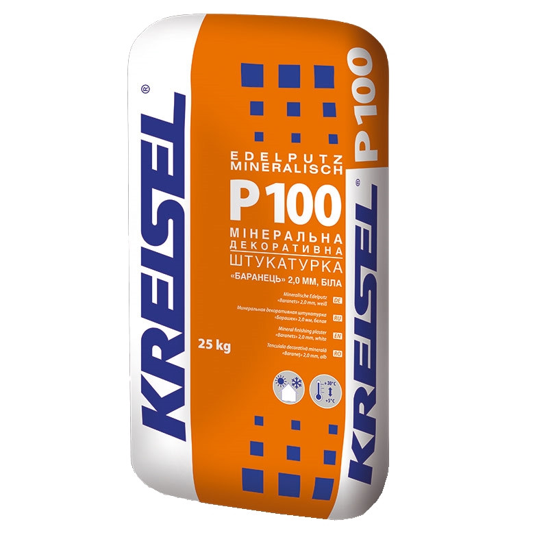 Минеральная штукатурка Kreisel P100 "Барашек" 2,0 мм (25 кг)