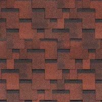 Бітумна черепиця SHINGLAS, Фінська, Акорд, Червоний