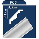 Плинтус потолочный Premium decor (PG5) 2,00 м (50x45)