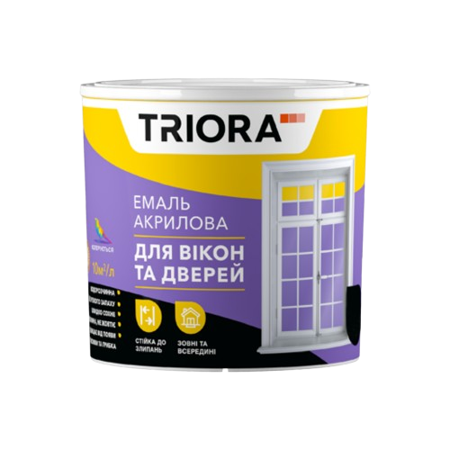 Эмаль акриловая для окон и дверей Triora белая (2,5 кг)