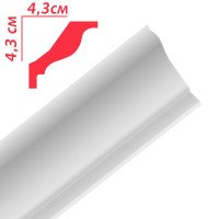 Плінтус стельовий Premium decor (PG54) 2,00 м (43x43)