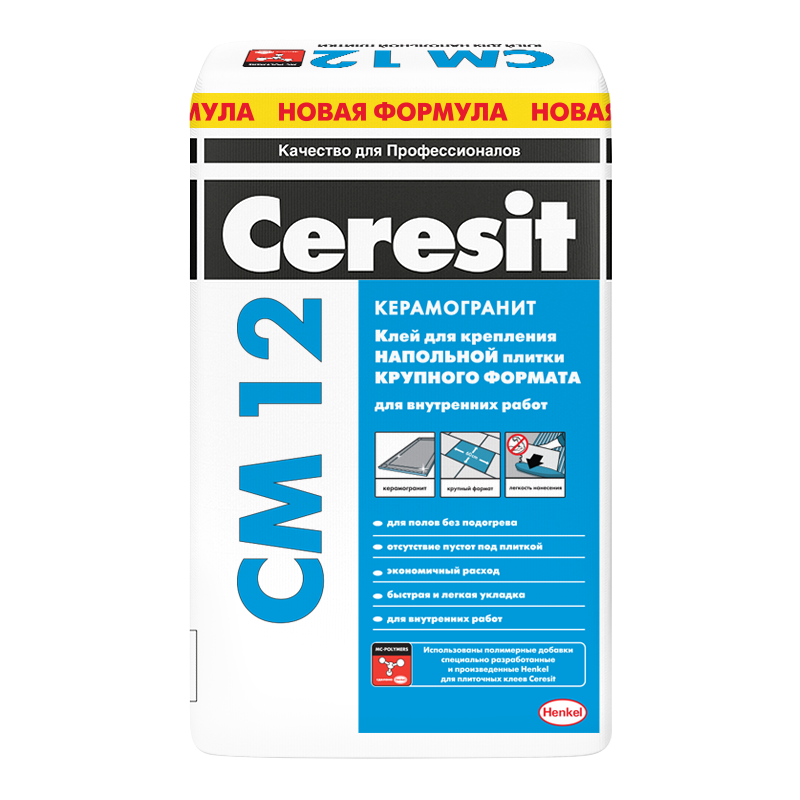 Клей для керамогранита Ceresit CM 12 (25кг)
