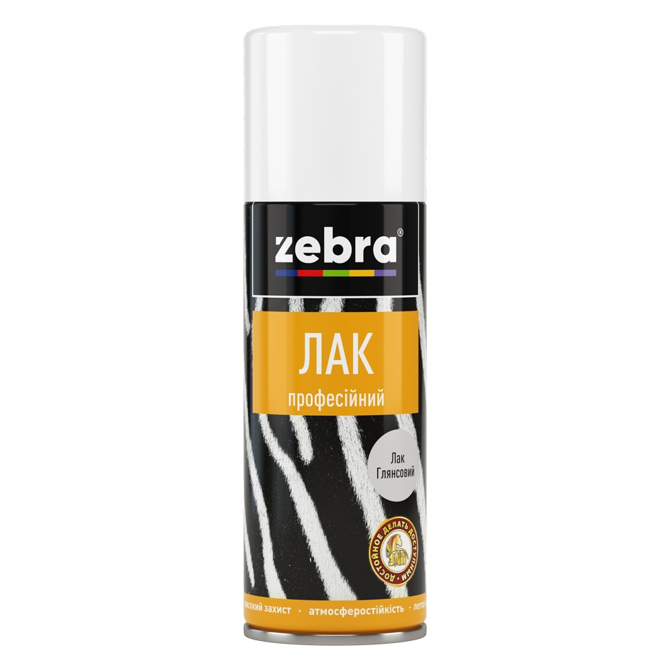 Лак глянсовий в аерозолі ZEBRA (400 мл)