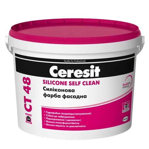 Фарба силіконова Ceresit CT-48 (10 л)
