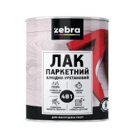 Лак паркетний алкідний ZEBRA глянсовий (2.1 л)