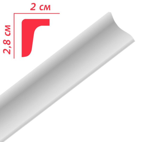 Плинтус потолочный Premium decor (PG25 МО) 2,00 м (28x20)