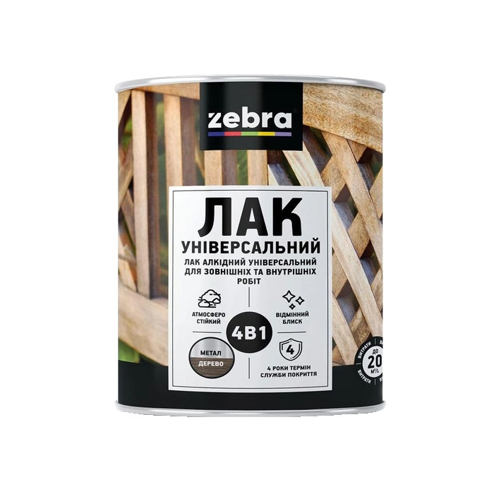 Лак універсальний ZEBRA глянсовий (2.1 л)