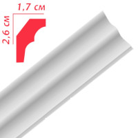 Плинтус потолочный Premium decor (РЕ25/2) 2,00 м (28x17)