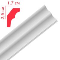 Плінтус стельовий Premium decor (РЕ25/2) 2,00 м (28x17)