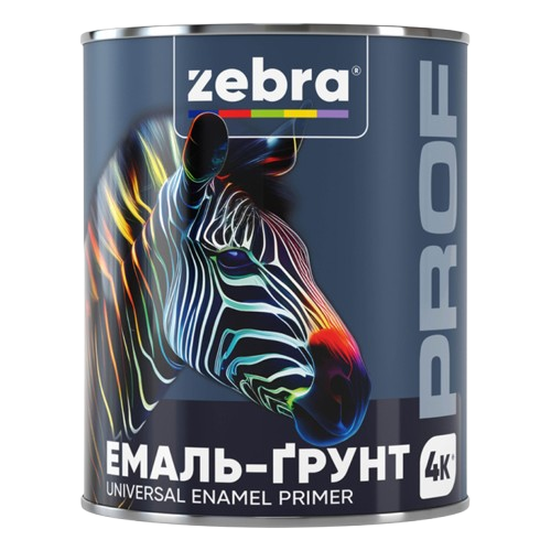 Эмаль-грунт универсальный Zebra Prof 013P слоновая кость (0,8 кг)