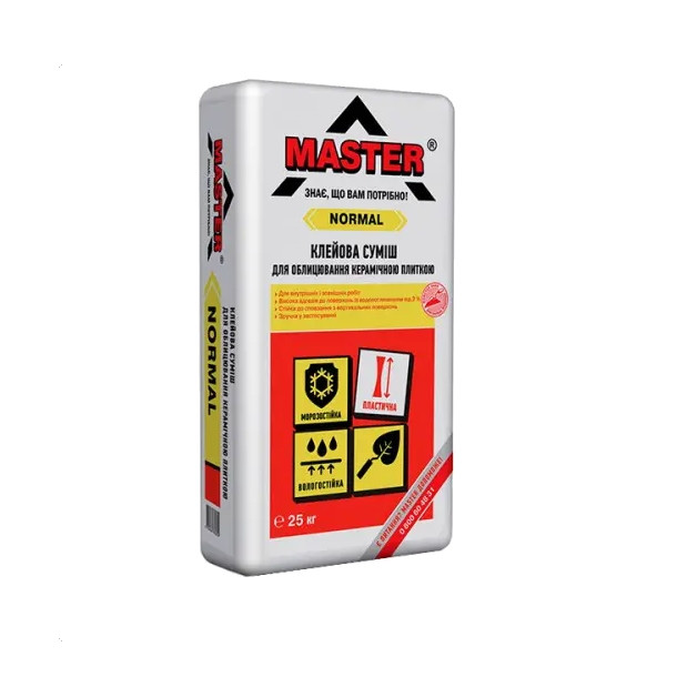 Клей для плитки для внутрішніх робіт MASTER NORMAL (25 кг)