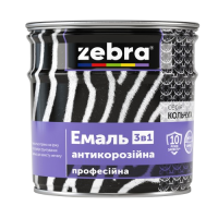 Эмаль антикоррозионная Zebra 3в1 №55 ярко-желтая (0,7 кг)