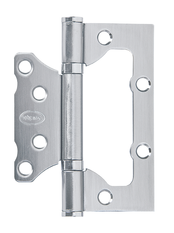 Петля дверна неврізна NS-100-75-2BB (хром)