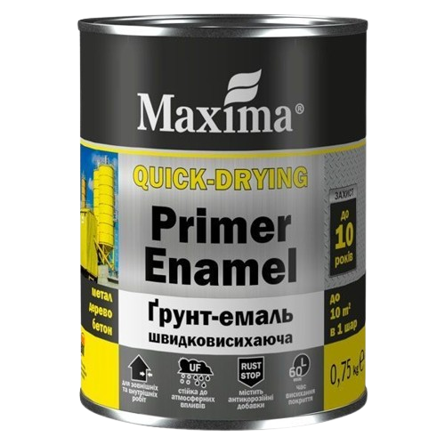 Ґрунт-емаль швидкосохнуча "Maxima" чорна (2,5 кг)