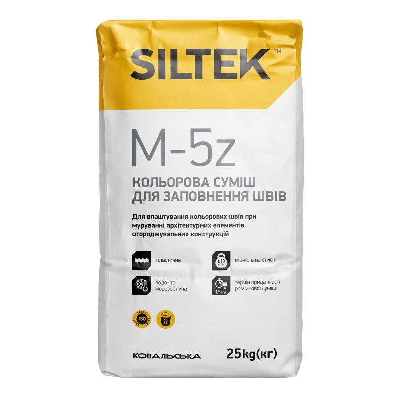 Смесь для заполнения швов в кладке Siltek M-5 Z, Белый (25кг)
