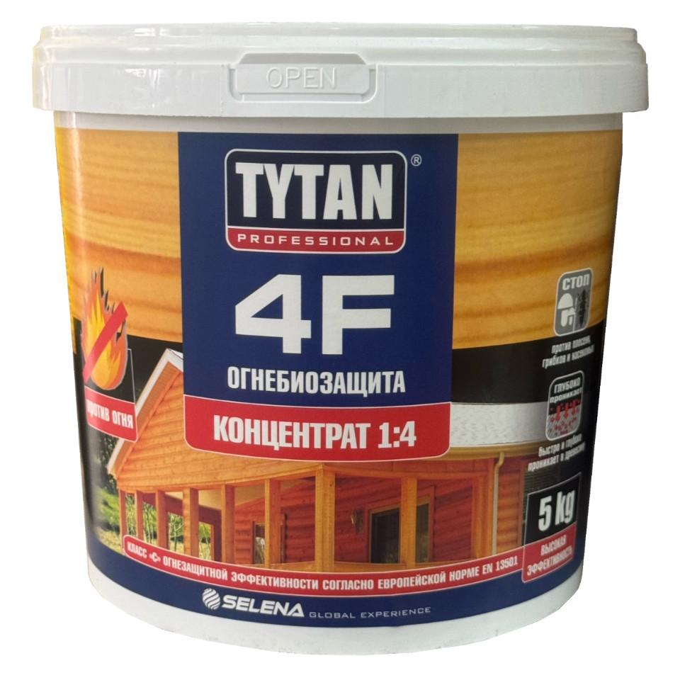 Деревозащитное средство Tytan 4F Огнебиозащита (5 кг)