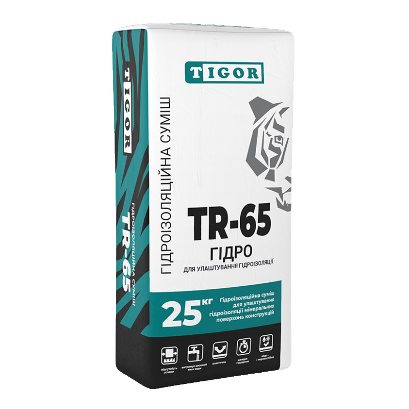 Суміш для гідроізоляції TR-65 TIGOR Гідро (25 кг)