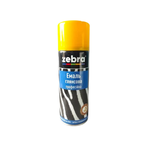 Емаль аерозольна Zebra 206 RAL1023 жовта (400 мл)