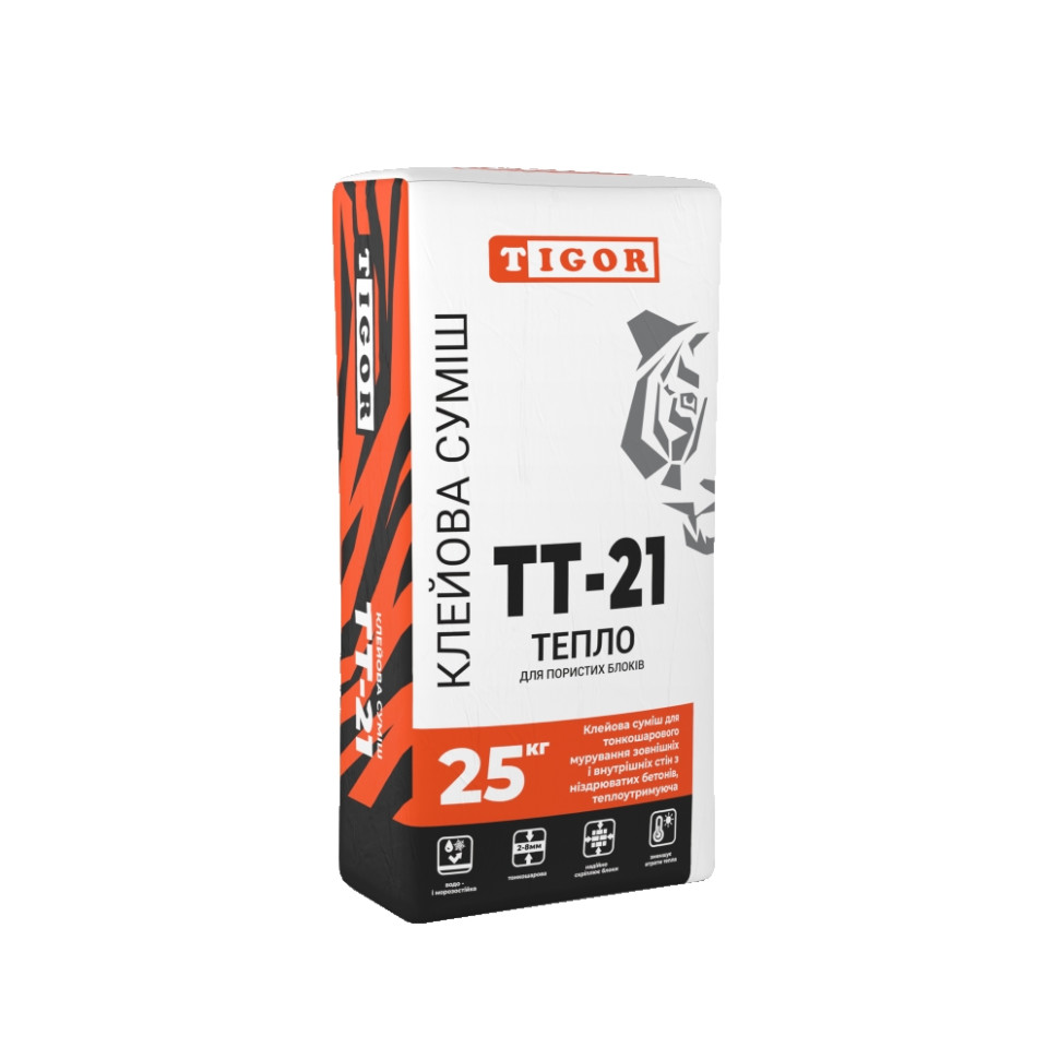Клейова суміш ТТ-21 TIGOR Тепло (25 кг)