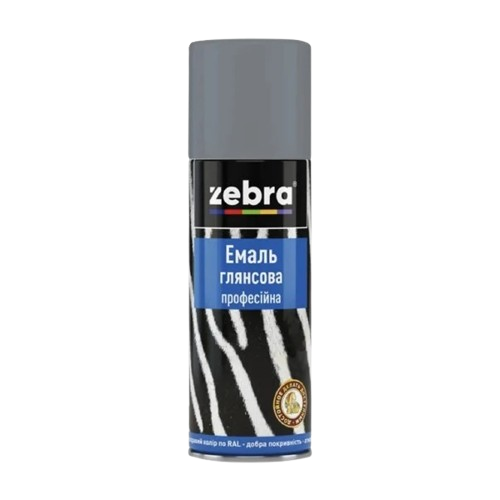Емаль аерозольна Zebra 334 RAL7046 сіра (400 мл)