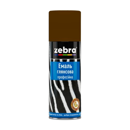 Эмаль аэрозольная Zebra 792 RAL8016 коричневая (400 мл)