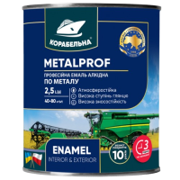 Эмаль алкидная Metalprof Enamel "Корабельная" ПФ-133 коричневая (2,5л)
