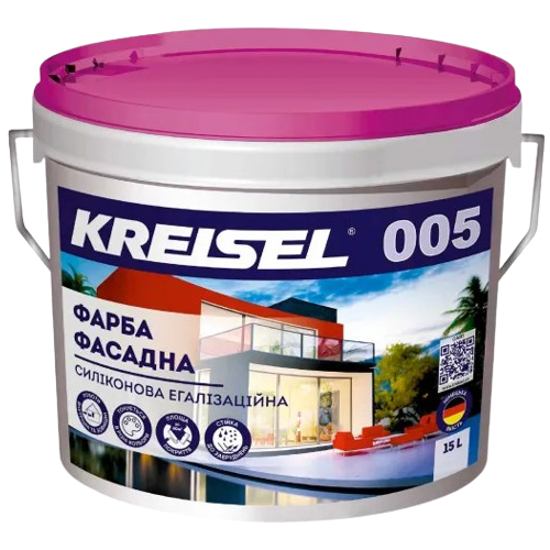 Фарба фасадна силіконова егалізаційна Kreisel 005 A Farba Egalizacyjna (15 л)