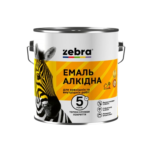 Эмаль алкидная Zebra ПФ-116 темно-вишневая №76 (2,8 кг)