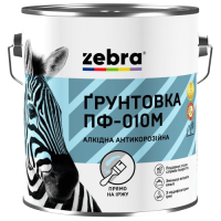 Ґрунт-емаль Zebra ПФ-010 темно-сіра №18 (0,9 кг)