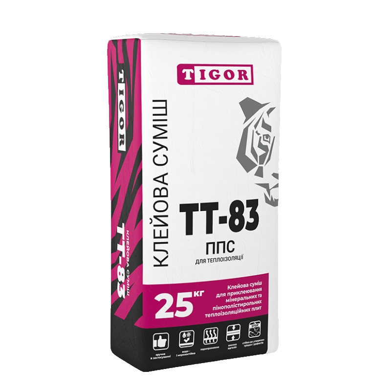Клей для теплоизоляционных плит TIGOR ТТ-83 ППС (25 кг)