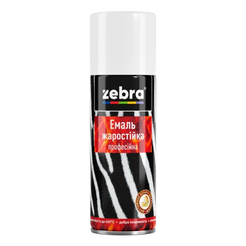 Емаль жаростійка аерозольна Zebra №20 срібляста (400 мл)