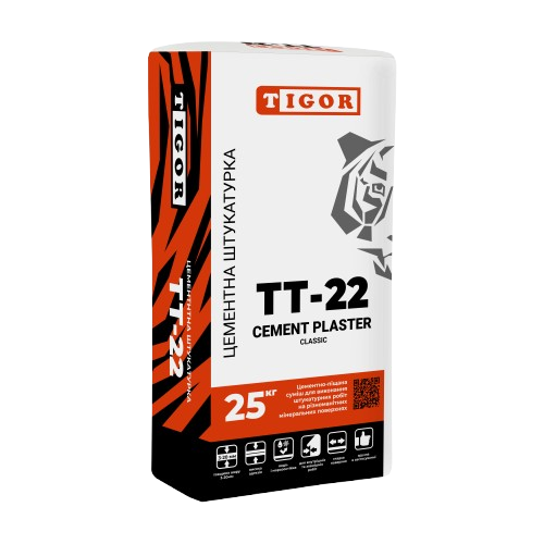 Штукатурка цементная TIGOR ТТ-22 CEMENT PLASTER (25 кг)